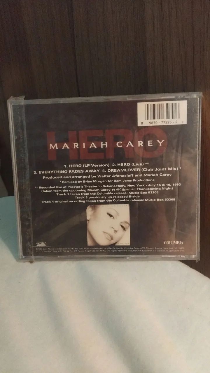 CD single Mariah Carey Hero Importado  - Foto 2