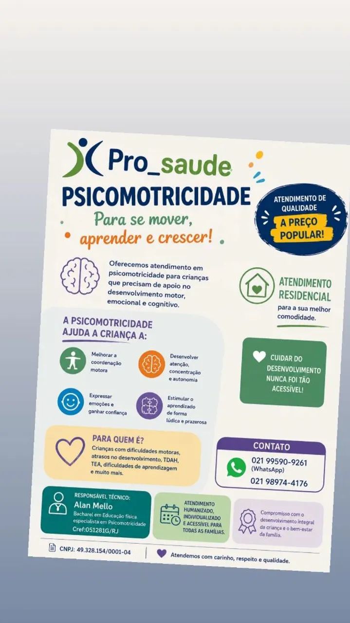 Saúde, desenvolvimento motor