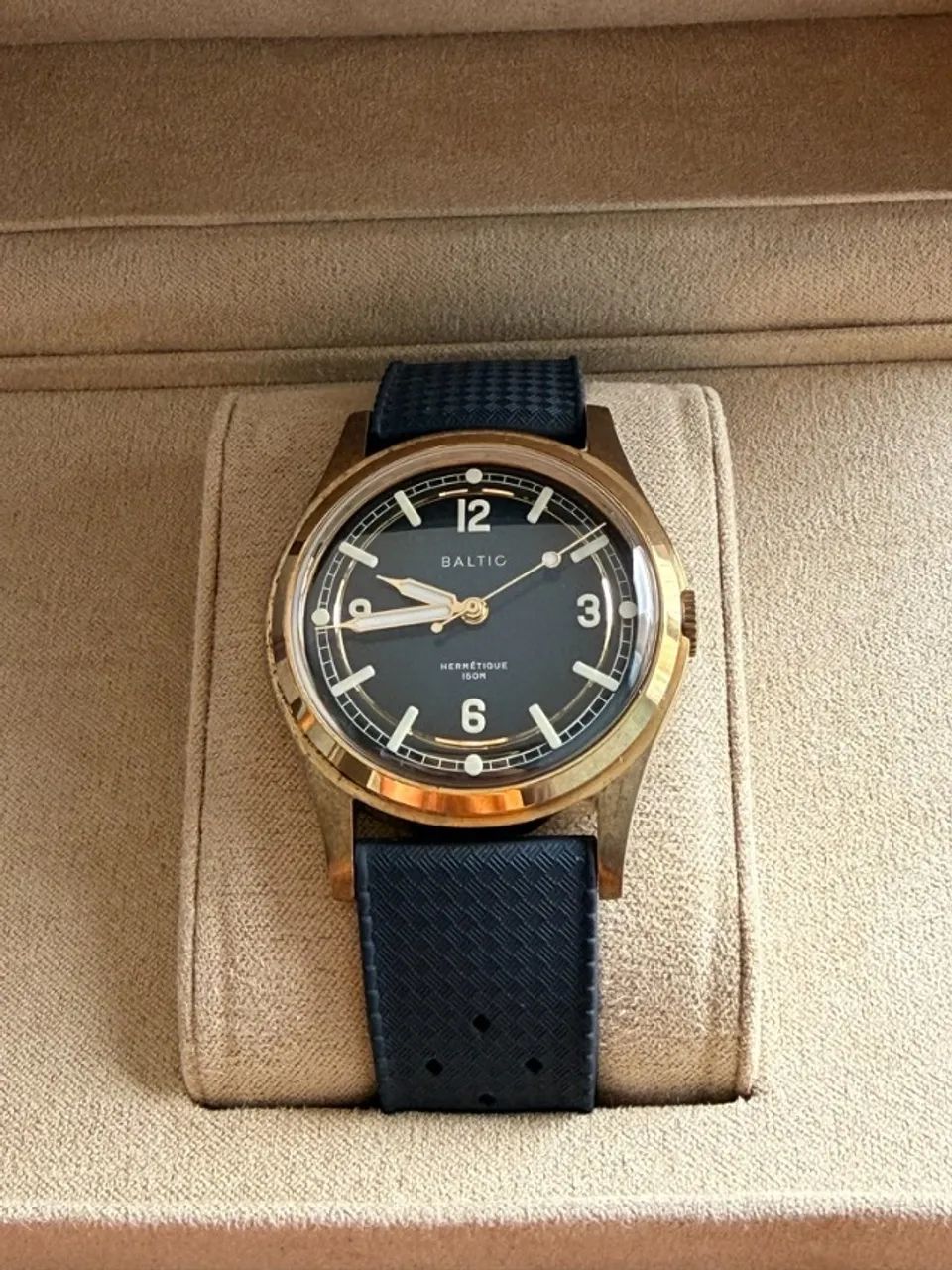 Baltic Hermétique Tourer Bronze Blue 37mm Automático - Full Set