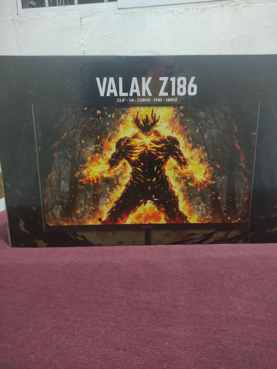 Monitor gamer 180hz curvo na caixa novo 23.8 polegadas (analiso trocas)
