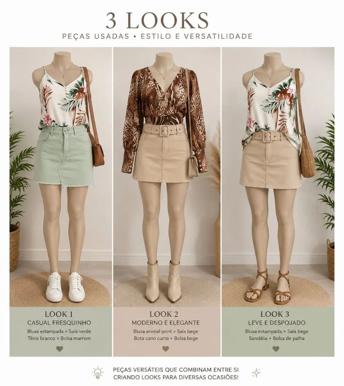 9 Peças usadas blusas saias shorts