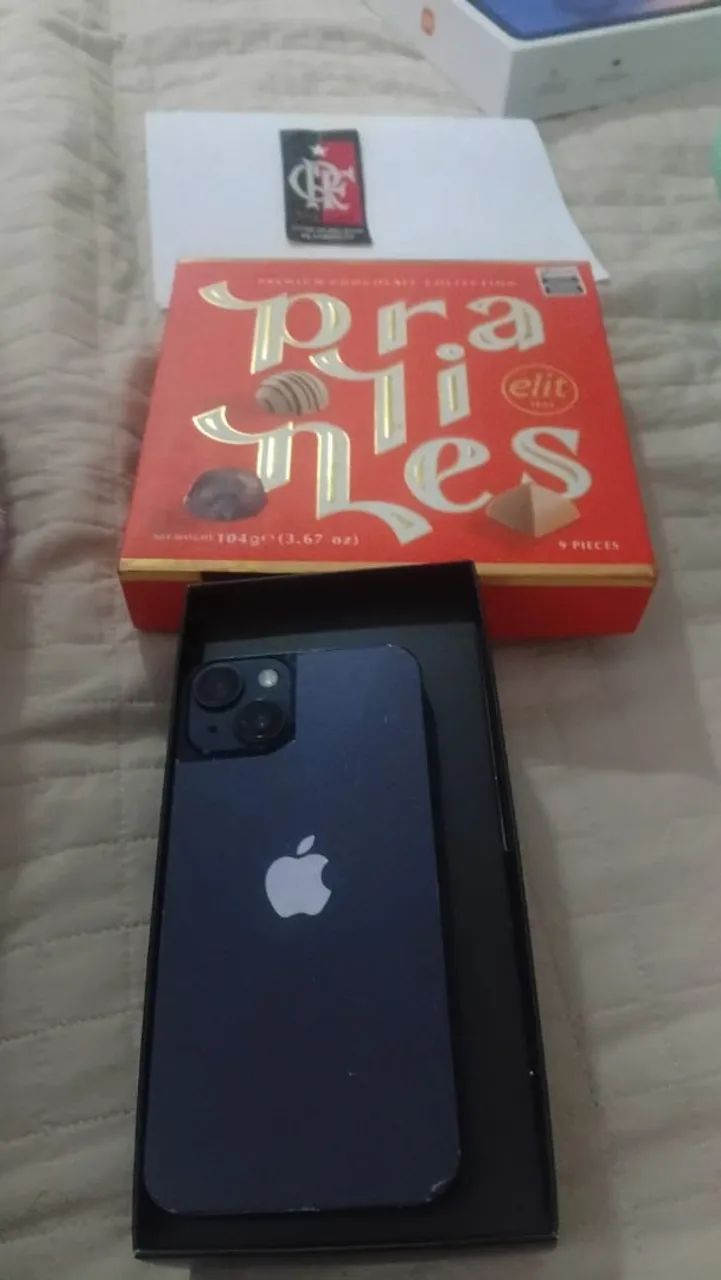 IPHONE ZERO LINDO 14 DE VITRINE COM NOTA E GARANTIA ,CAIXA DE CHOCOLATES DE BRINDE ESSE ME