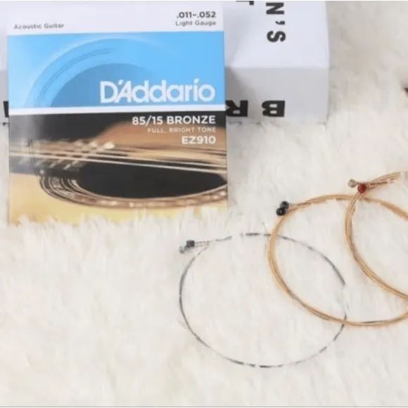 Cordas D'Addario 010 + 011 Violão Aço 85/15 Bronze Original - Foto 2