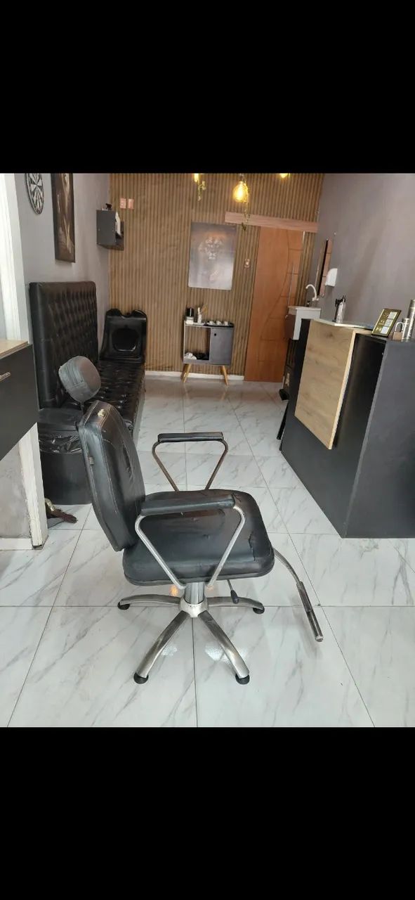 Cadeira de barbeiro e salão 