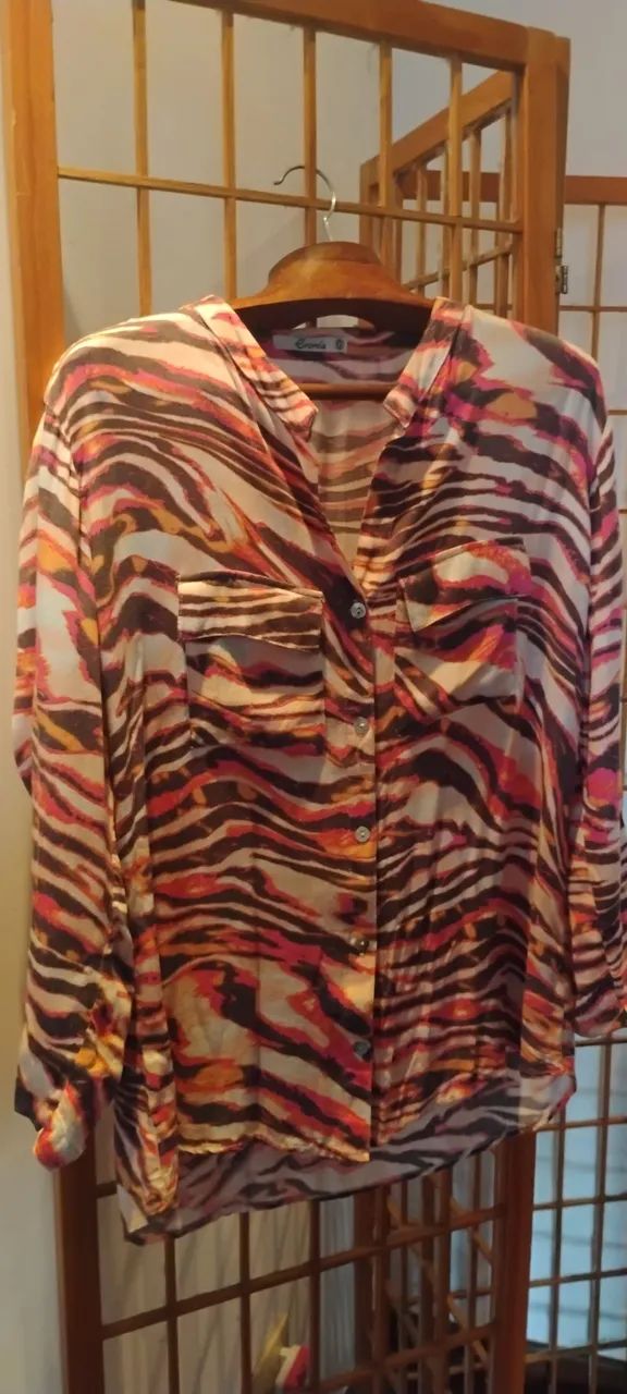 Camisas em viscose manga longa