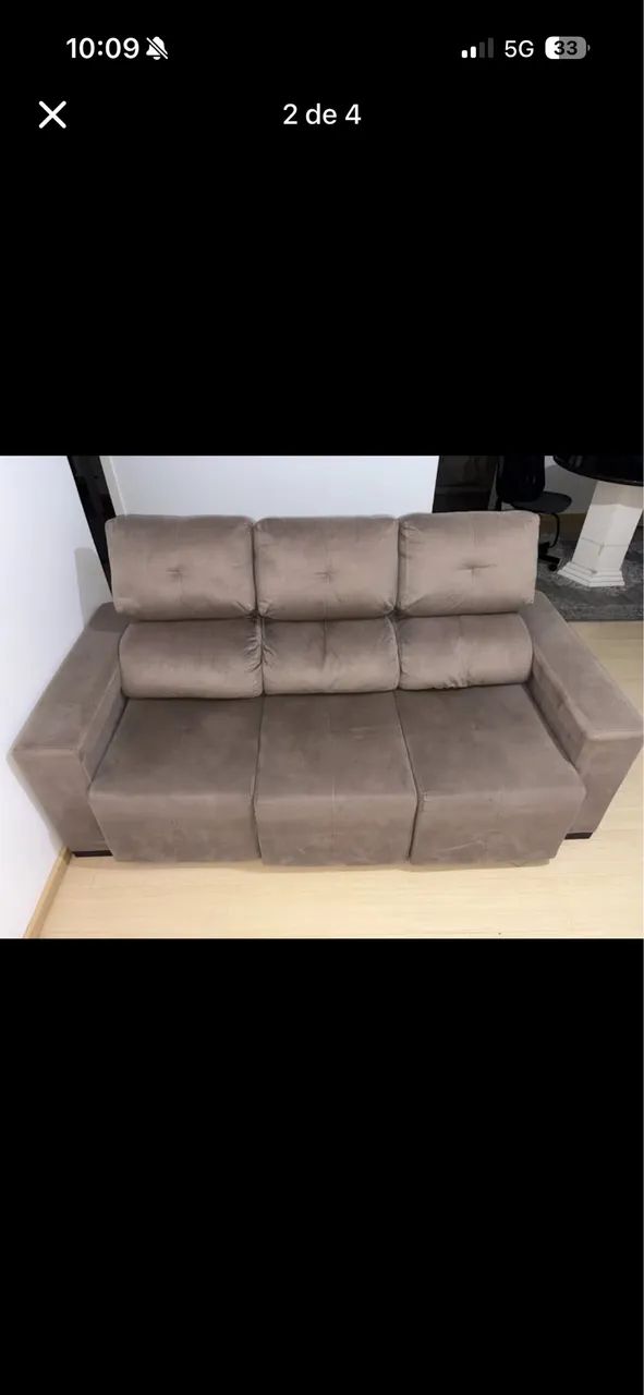 Vendo sofá retrátil e reclinável 3 lugares  - Foto 2