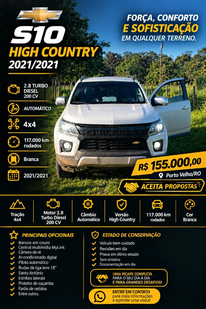 Chevrolet S10 S10 P-Up H.Country 2.8 4x4 CD Dies.Aut. 2021
