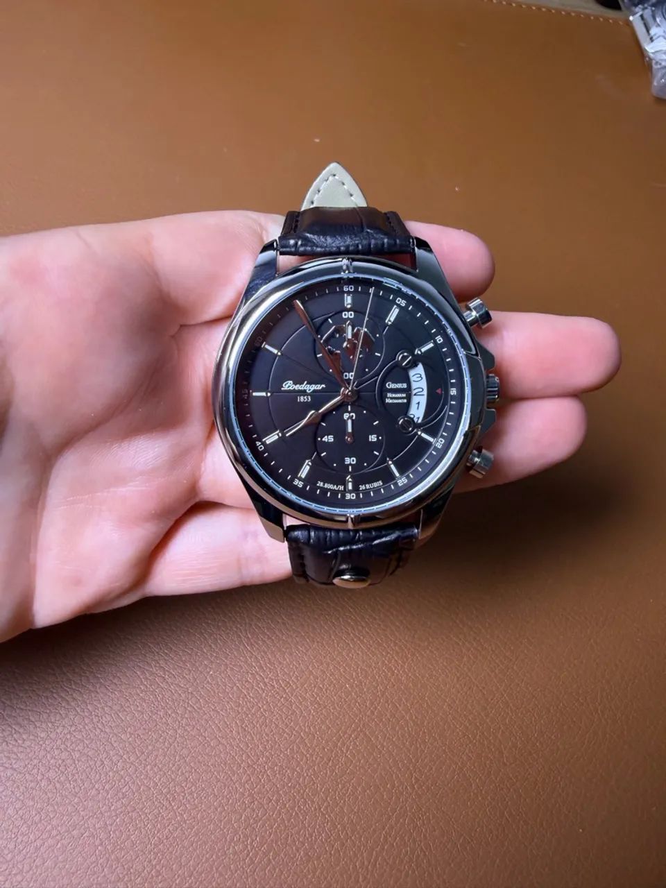 Relógio Poedagar dial preto 