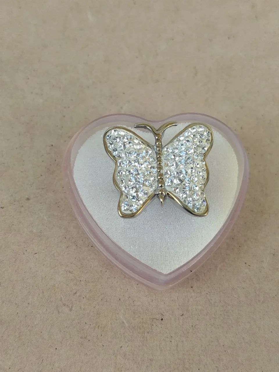 Anel de aço com pedras de strass n°14 - Foto 4