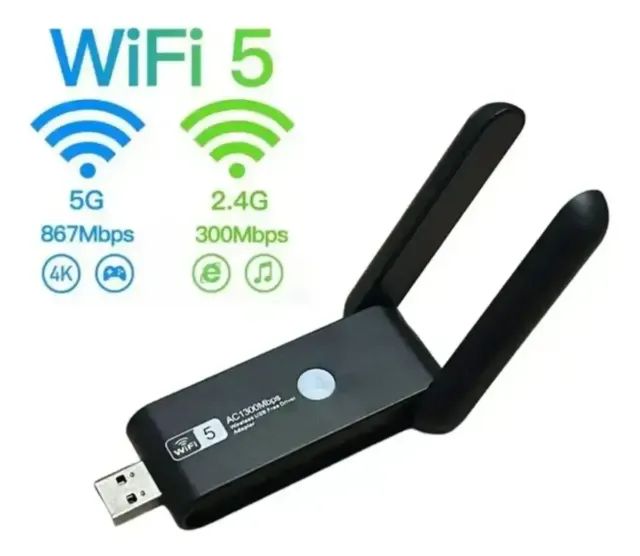 Adaptador Wifi 5ghz Usb Dual Band Para Pc Mod. Ka-t8189 - Kapbom Ultra Rápido
