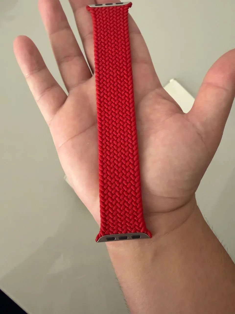 Pulseira Apple Watch original Apple Braided Solo loop Red tamanho 6 - Foto 5