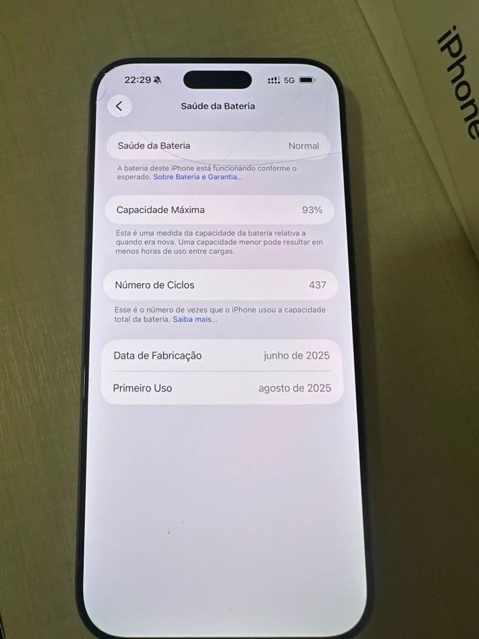 iPhone 16 pro max  - tela trincada - Foto 3