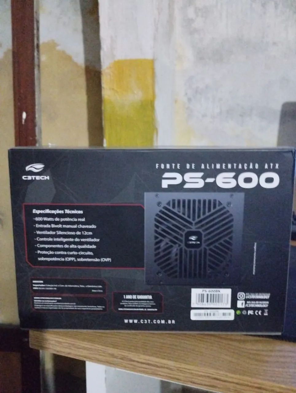 Fonte de alimentação ATX C3TECH 600W 80 plus  - Foto 2