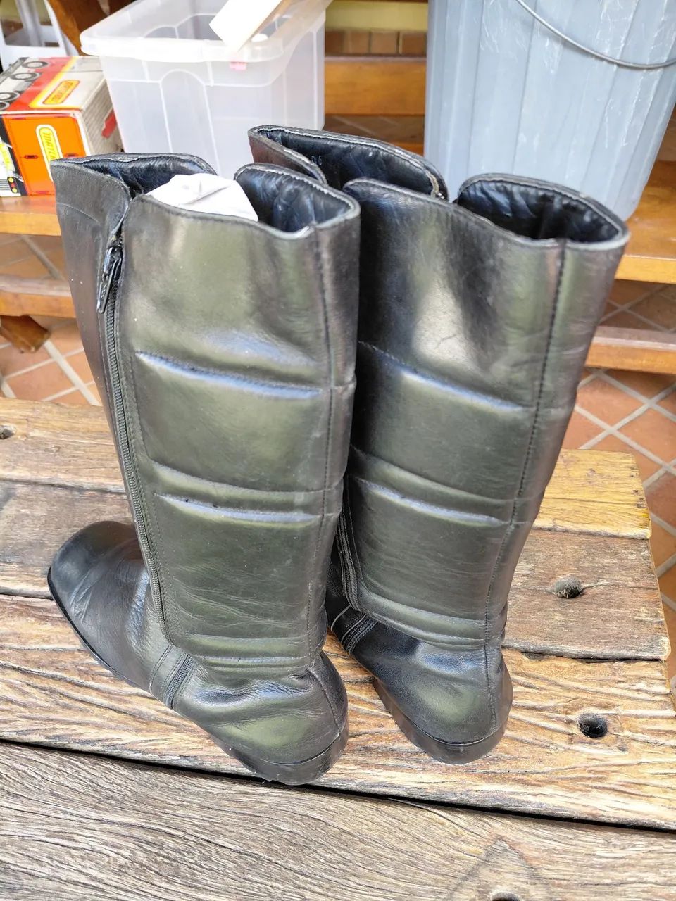 Bota em couro com zíper Wassila - Foto 2