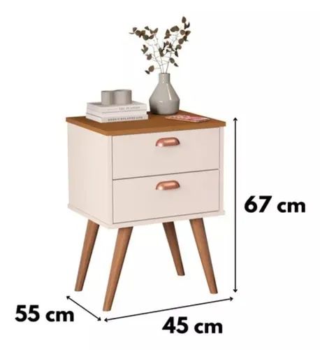 Mesa de Cabeceira Janus 2 Gavetas  - Foto 2