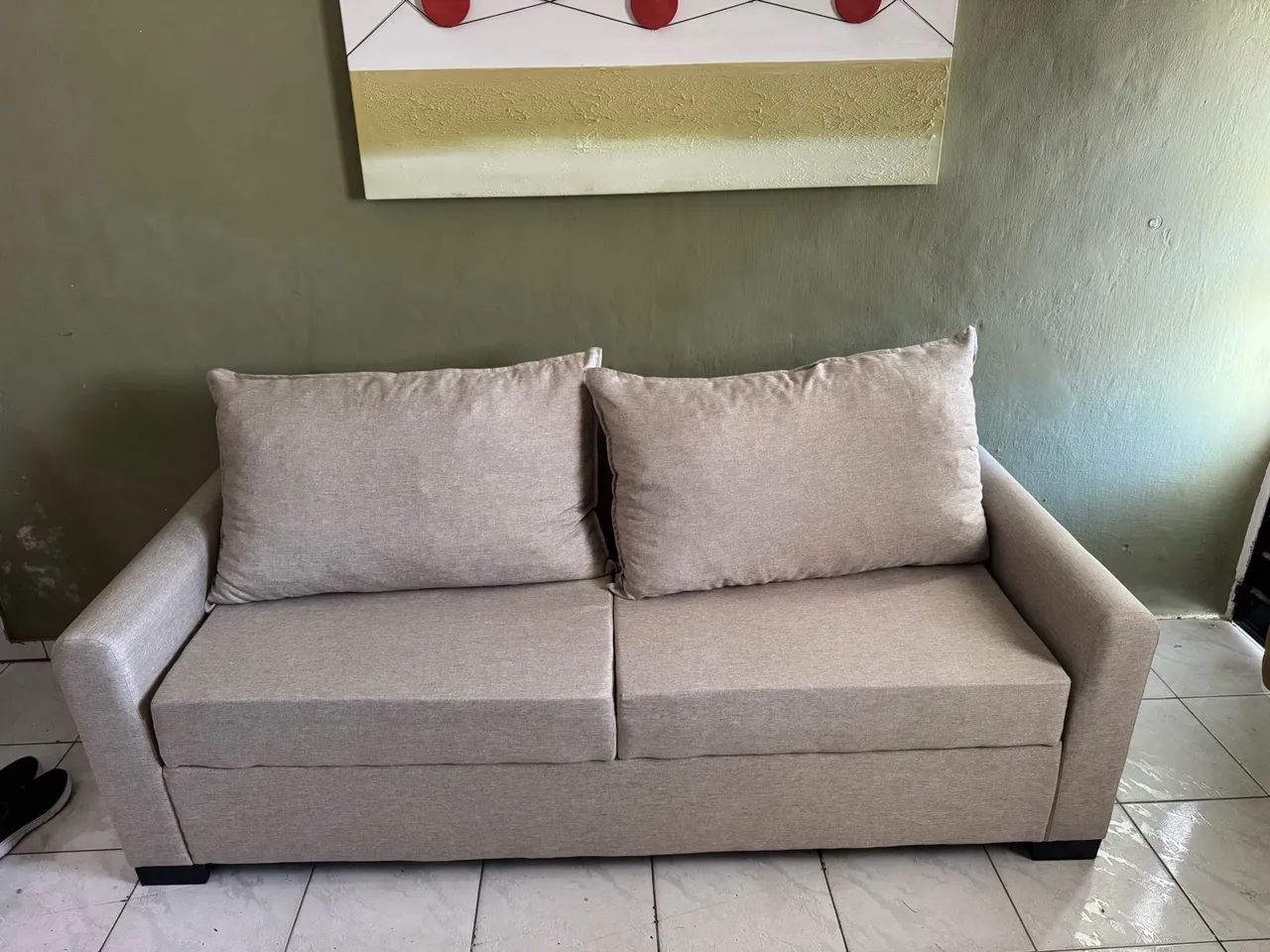 Sofá retrátil em Linho - Novo  - Foto 3