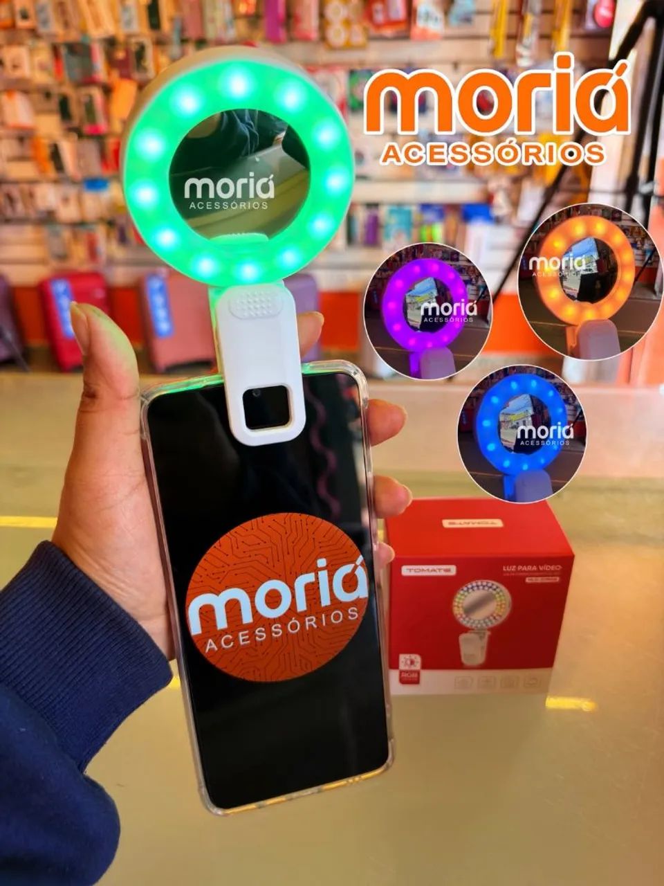 Mini Ring Light para Celular, Luz para Celular, Flash para Celular  - Foto 2