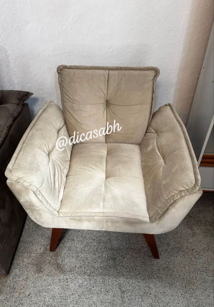 Poltrona decorativa Opala 12x R$ 49,99 - Foto 3