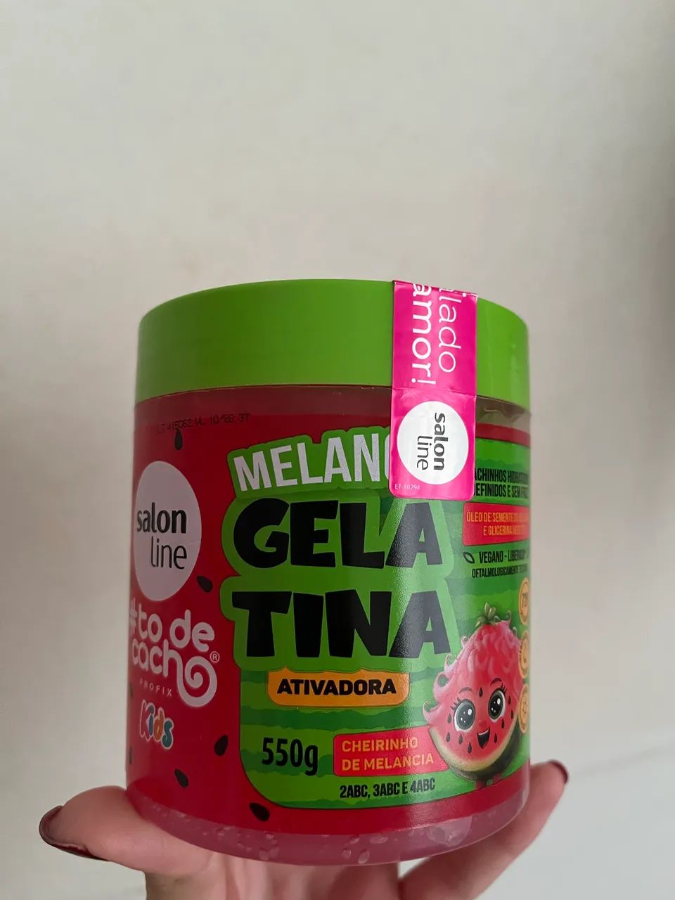Gelatina capilar melancia Salon line