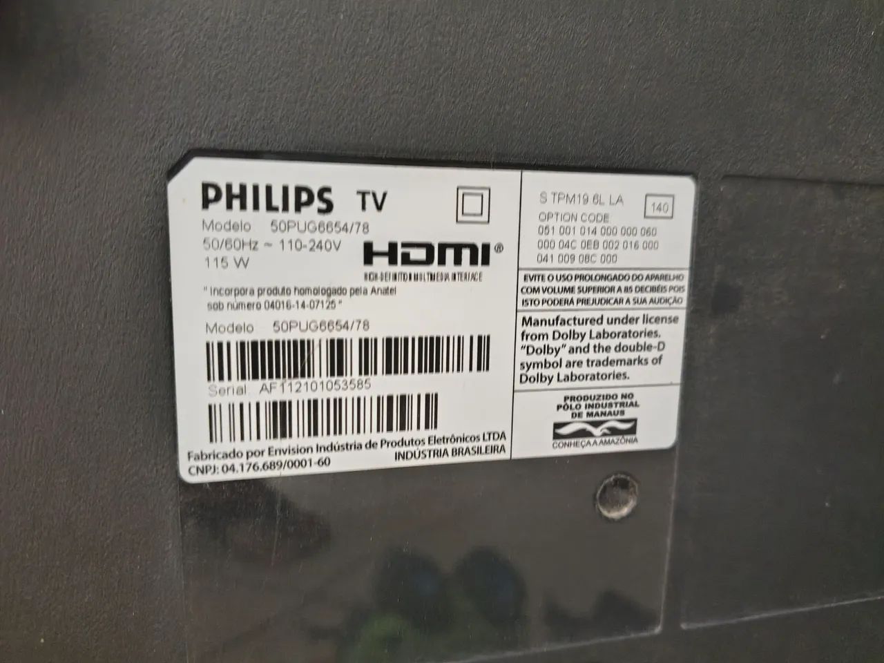 TV 50 polegadas Philips 