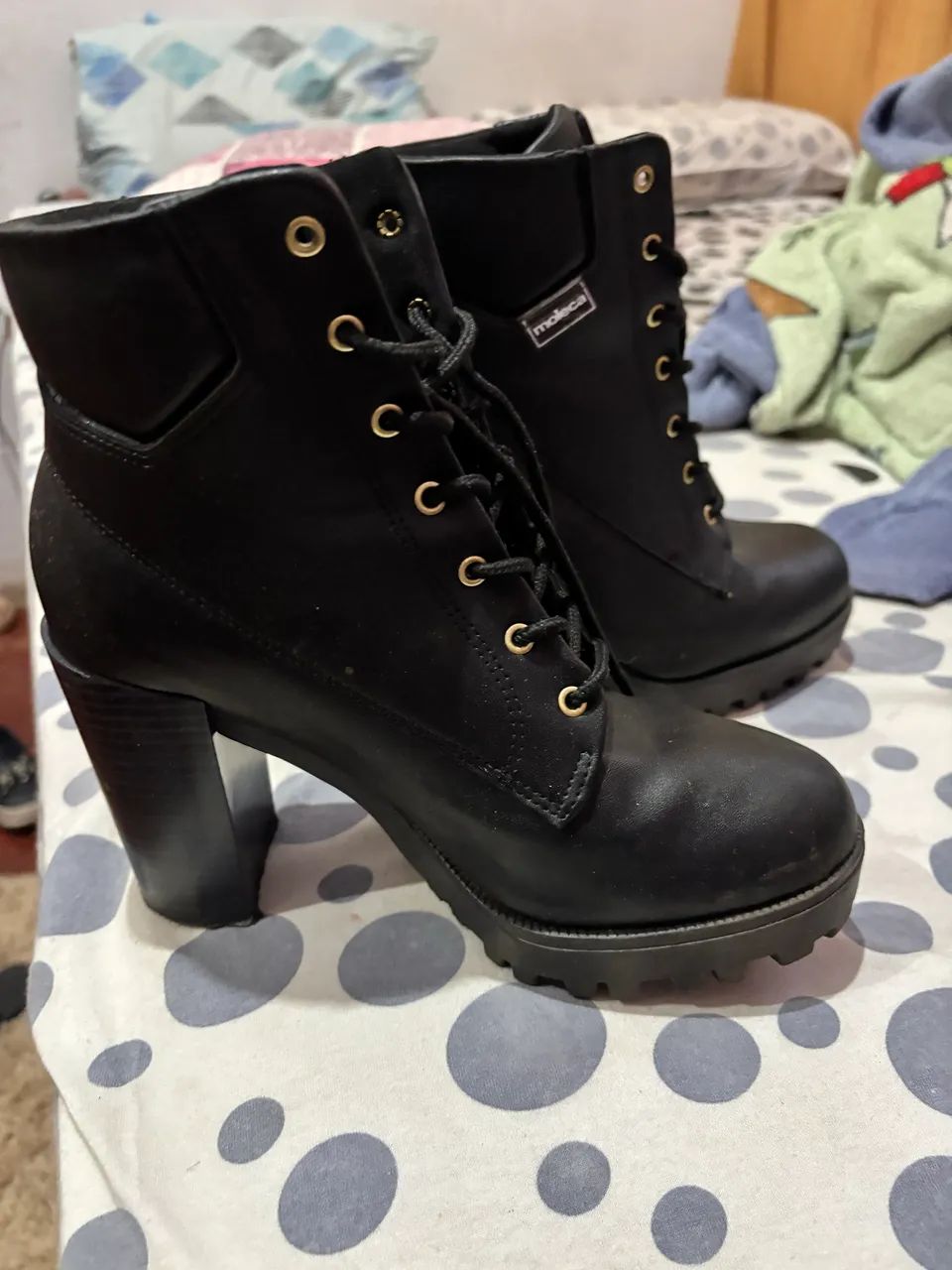 Bota preta cano longo 