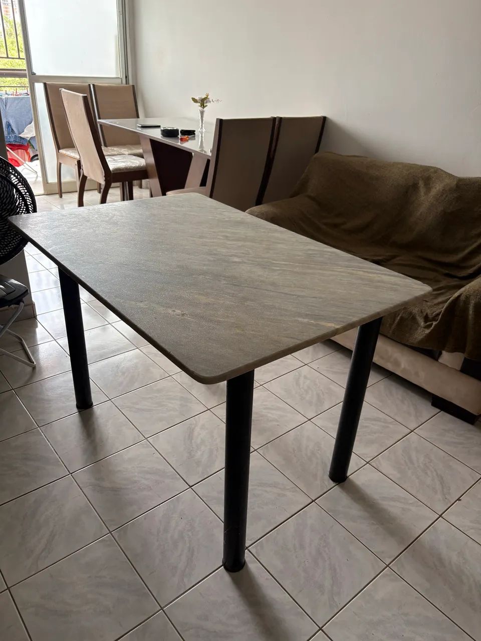 Mesa de Granito/Pedra Base de Metal - Barata pra Levar Hoje - Foto 4