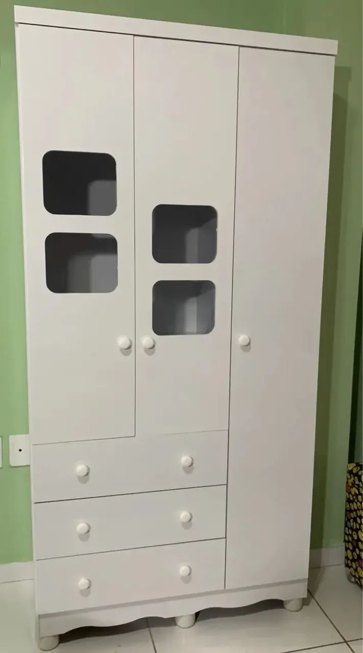 Guarda Roupa Infantil 3 Portas e 3 Gavetas - Foto 3
