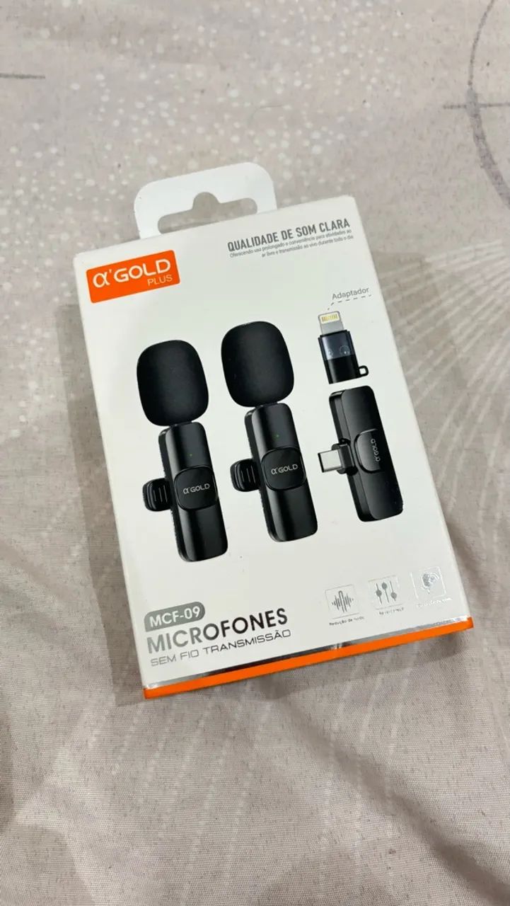 Kit microfones lapela sem fio