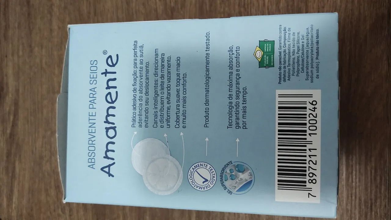 Absorvente de seios Amamente 30 unidades - Foto 3