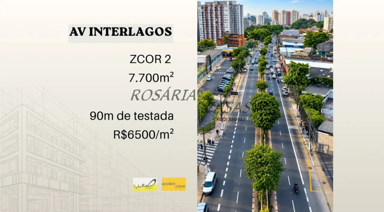 Terreno 7.700m2 | ZCOR2 | Av Interlagos