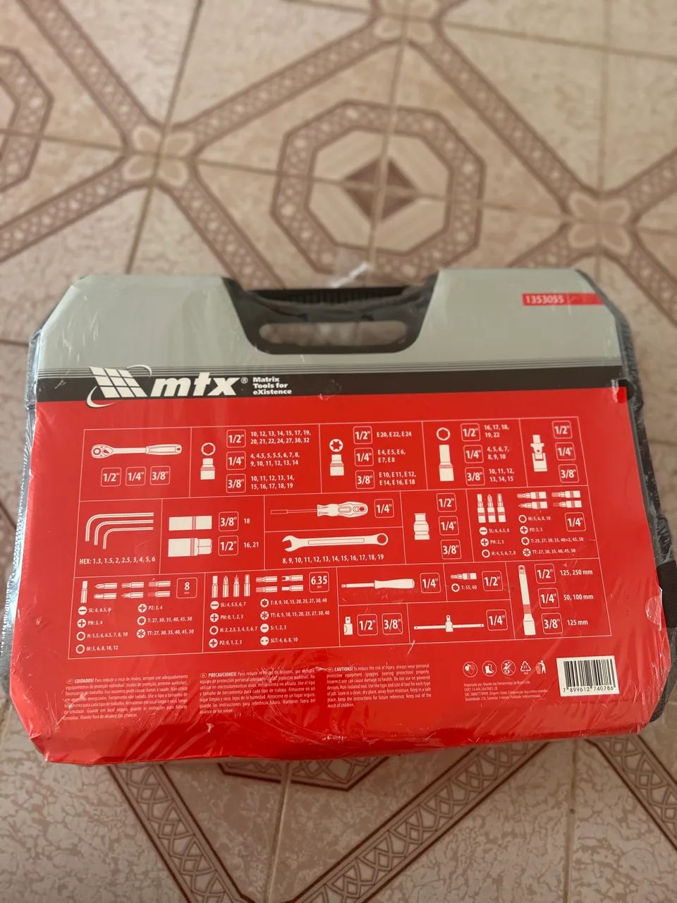 Jogo de Ferramentas Encaixe 1/2Pol. 3/8Pol. 1/4Pol. com 216 Peças