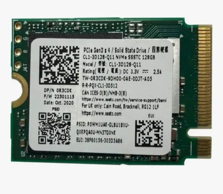 SSD NVME M.2 compacto 128gb