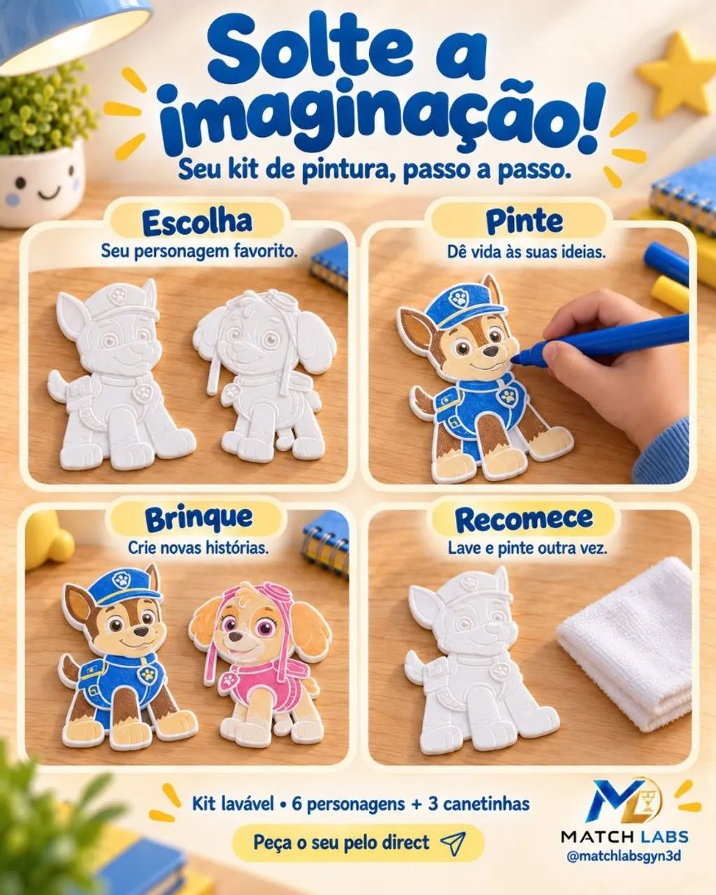 KIT PLAQUINHAS DE COLORIR - Foto 2