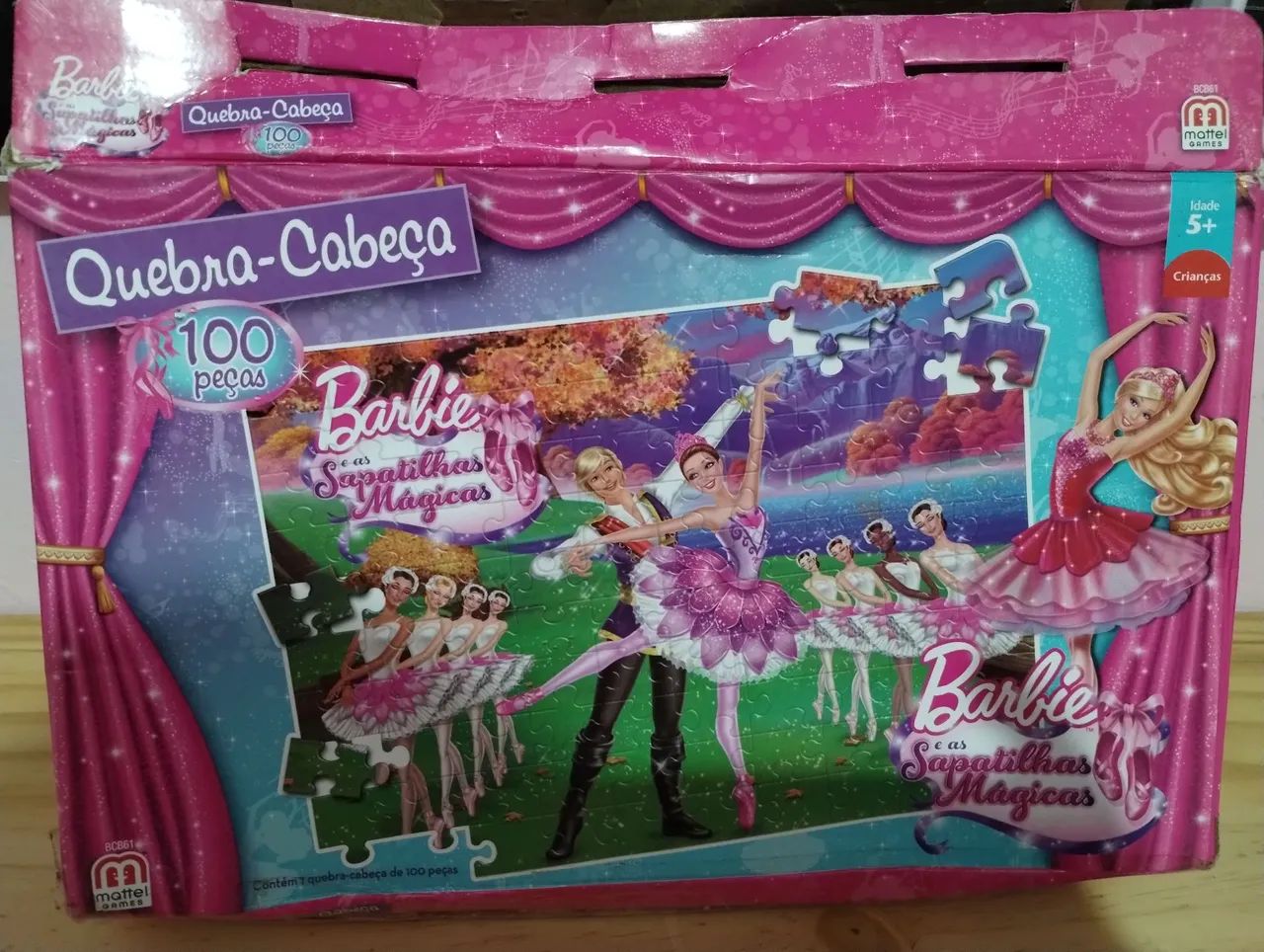 Quebra cabeça 100 peças, Barbie e as sapatilhas mágicas  - Foto 4