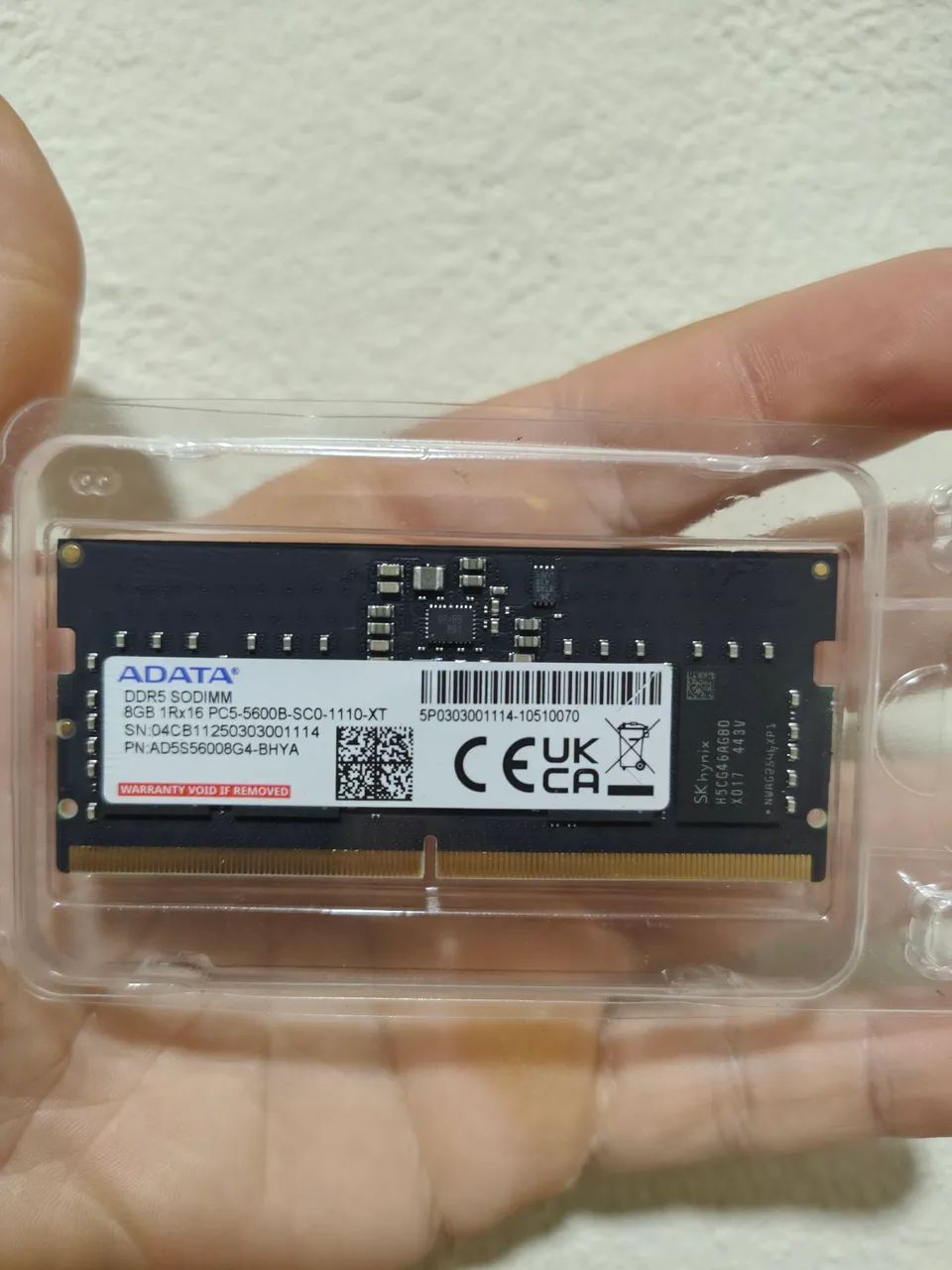 Memória RAM 8GB DDR5 5600nhz Notebook
