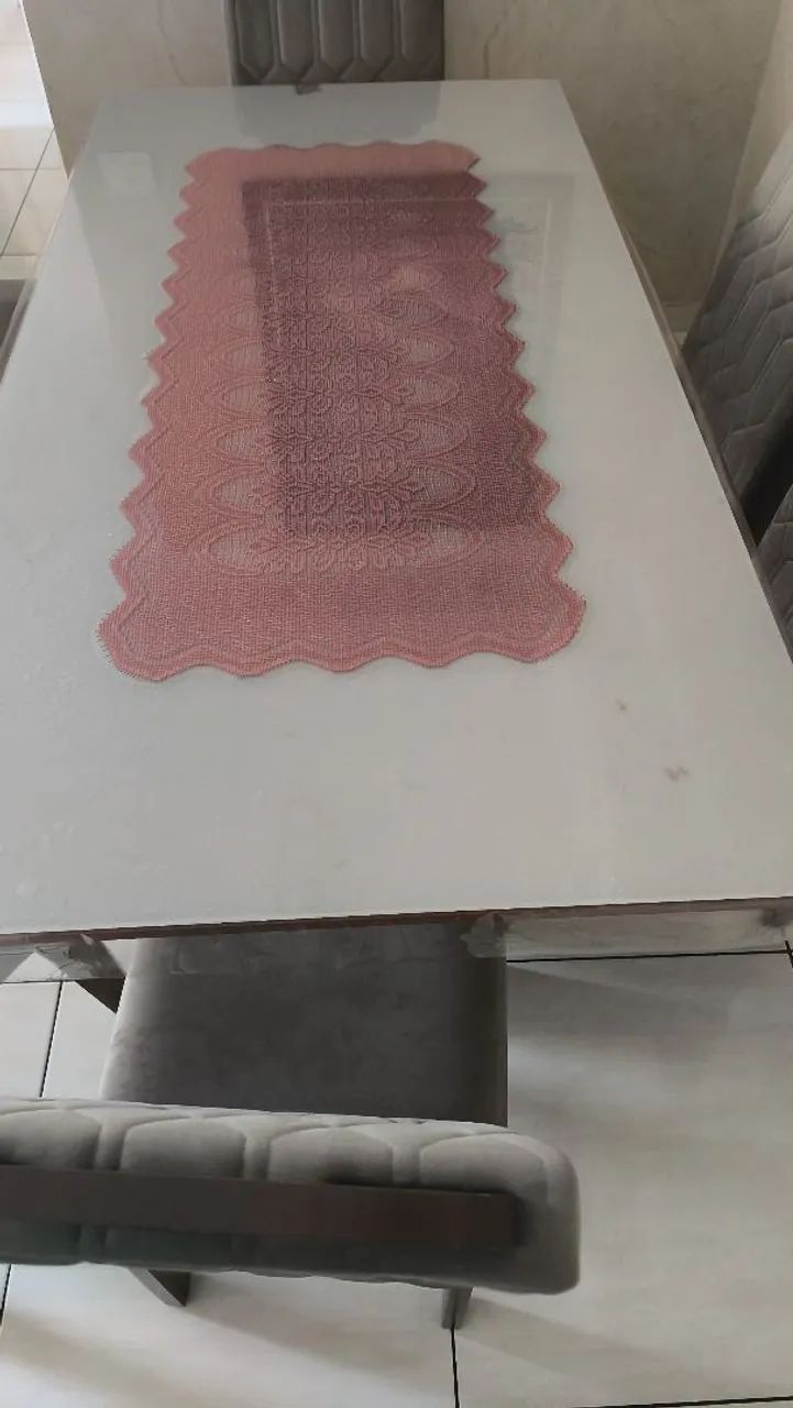 Mesa 6 cadeiras com tampo de vidro - Foto 2