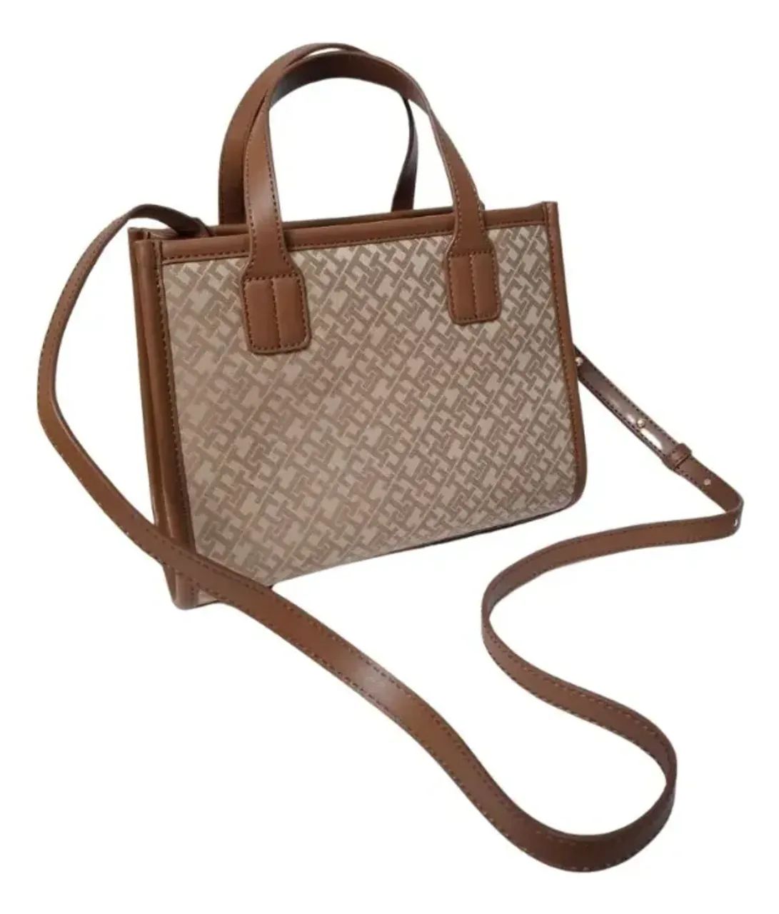 Bolsa Transversal Tommy Hilfiger Com Alça Dupla Marrom Marrom-claro Logo Marrom - Foto 2