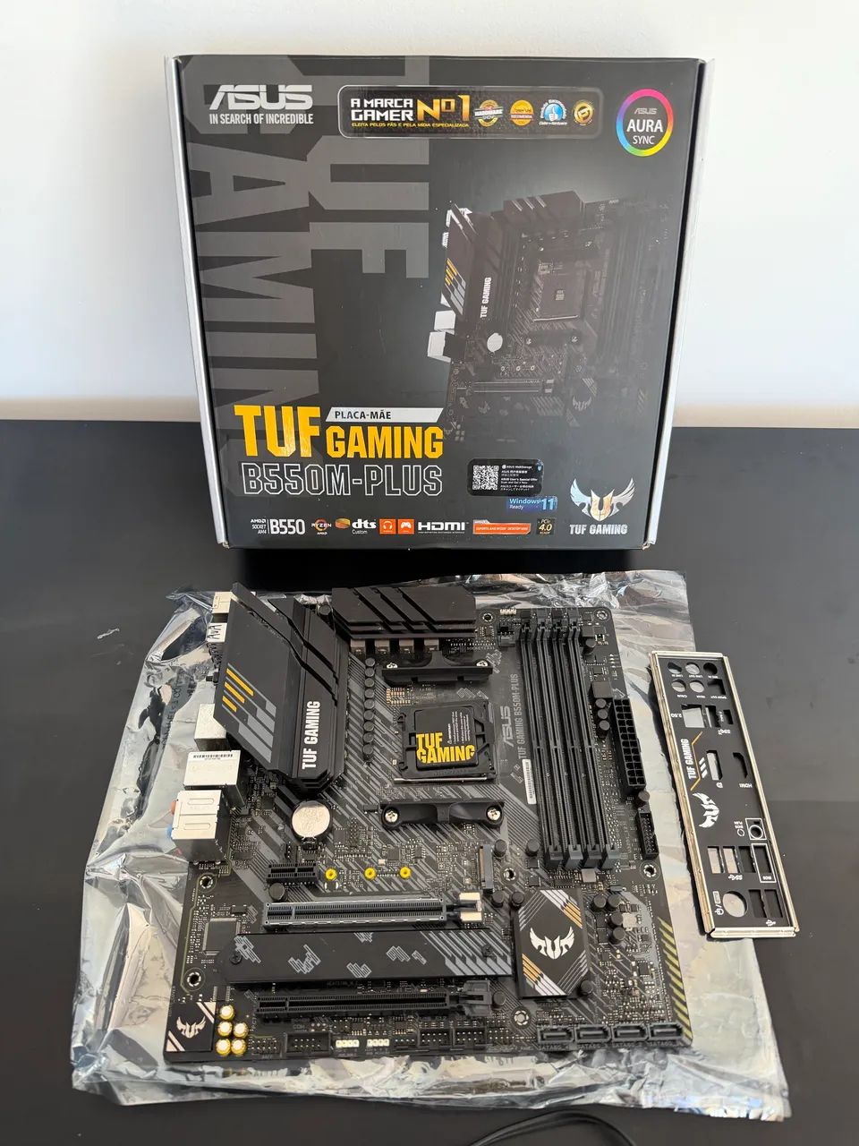 Placa Mãe ASUS TUF Gaming B550M-PLUS AM4 - Completa na Caixa