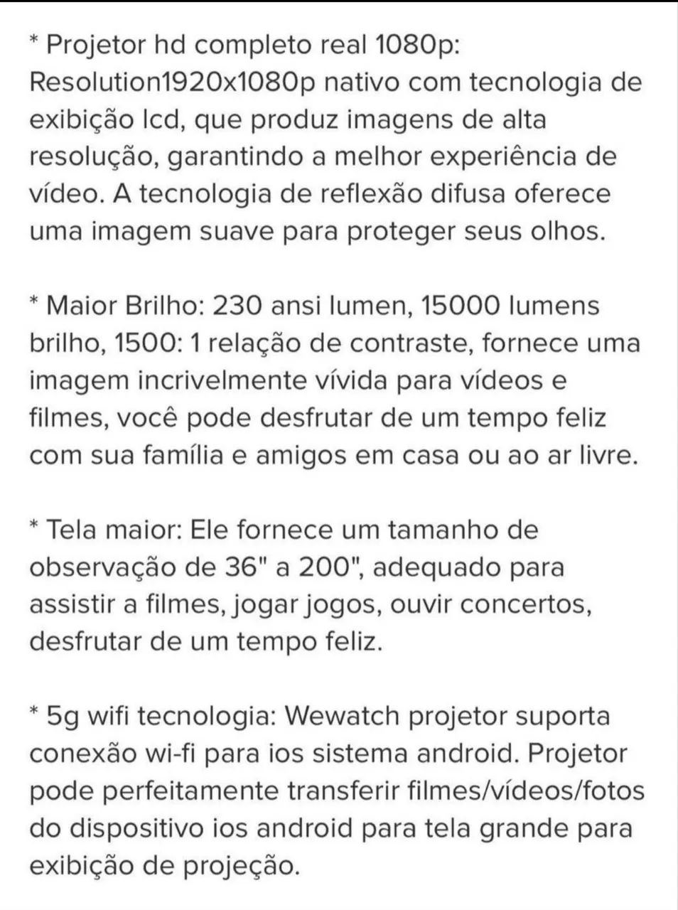 Projetor Wewatch V50 - Foto 2