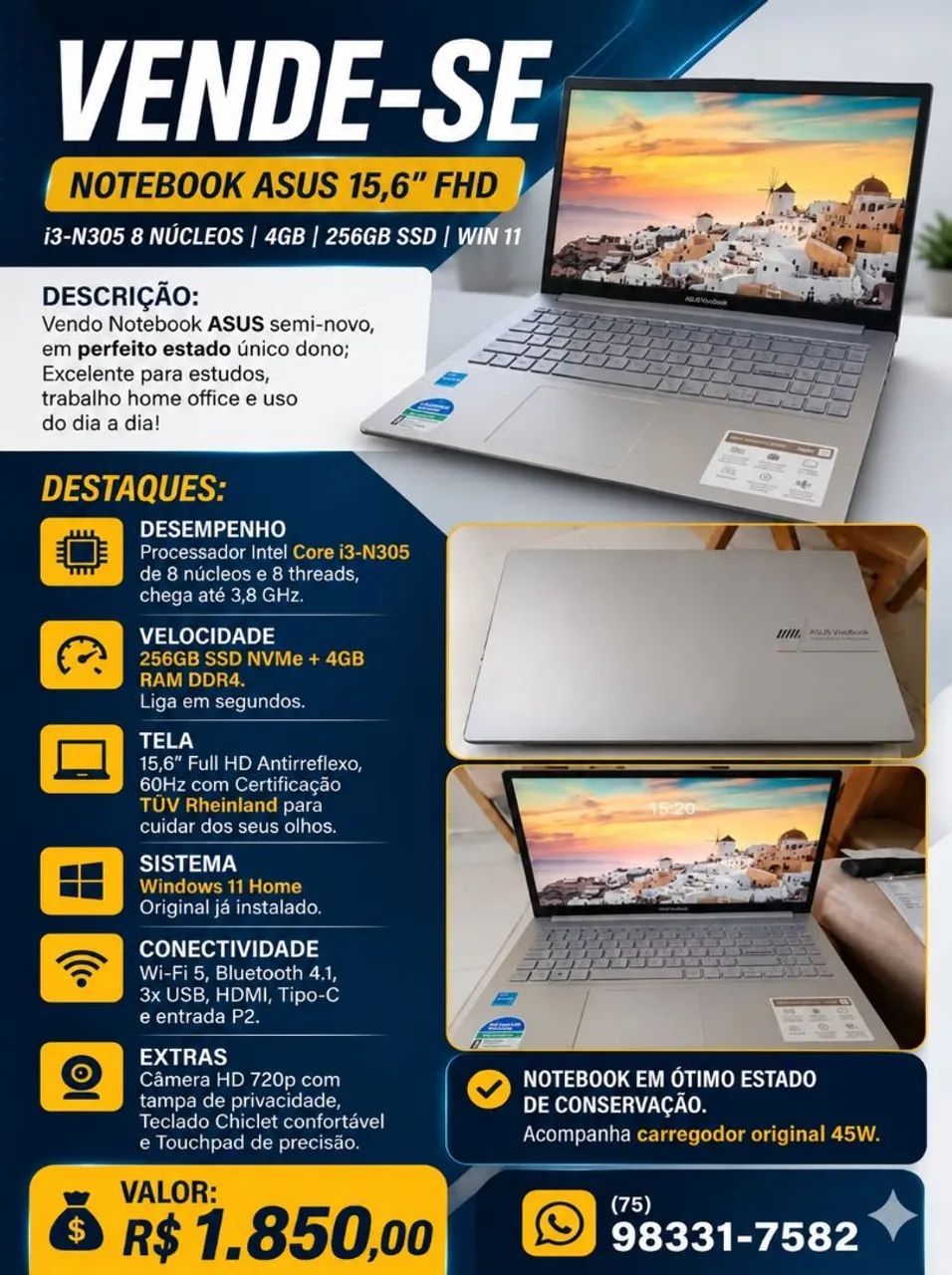 Notebook ASUS Vivobook 