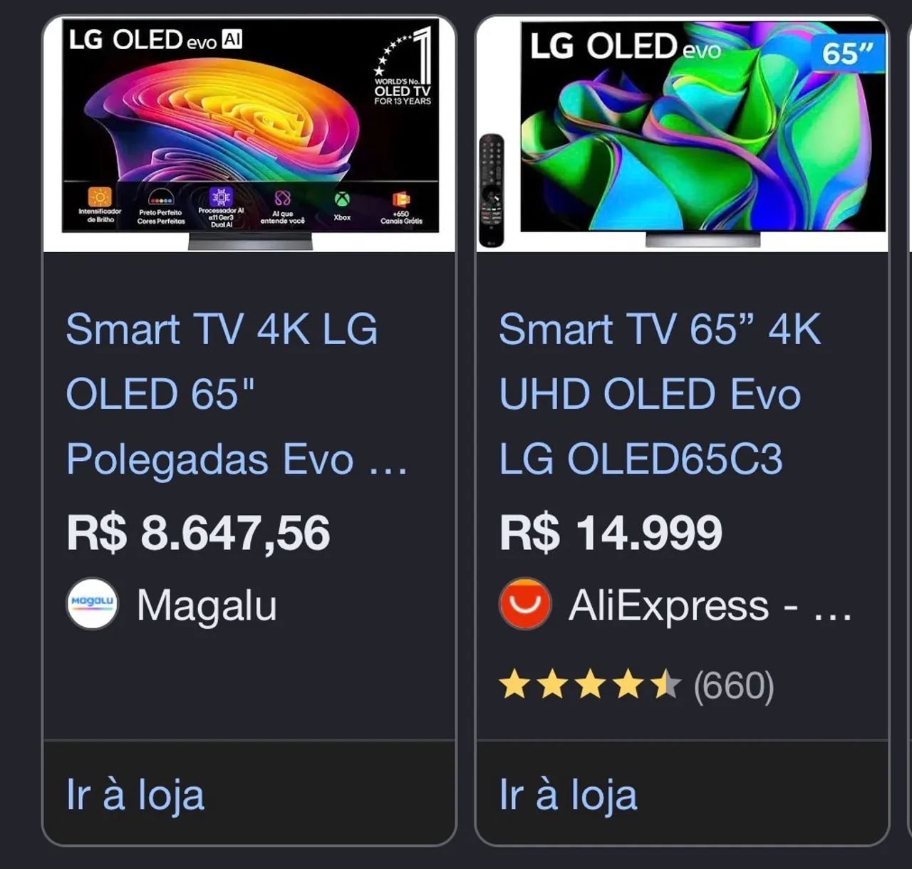Televisão LG OLED 65?