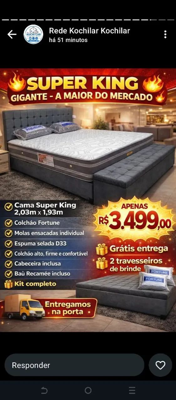 Cama gigante super king firme e resistente a peso 