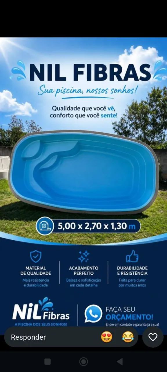 Piscina de fibra 