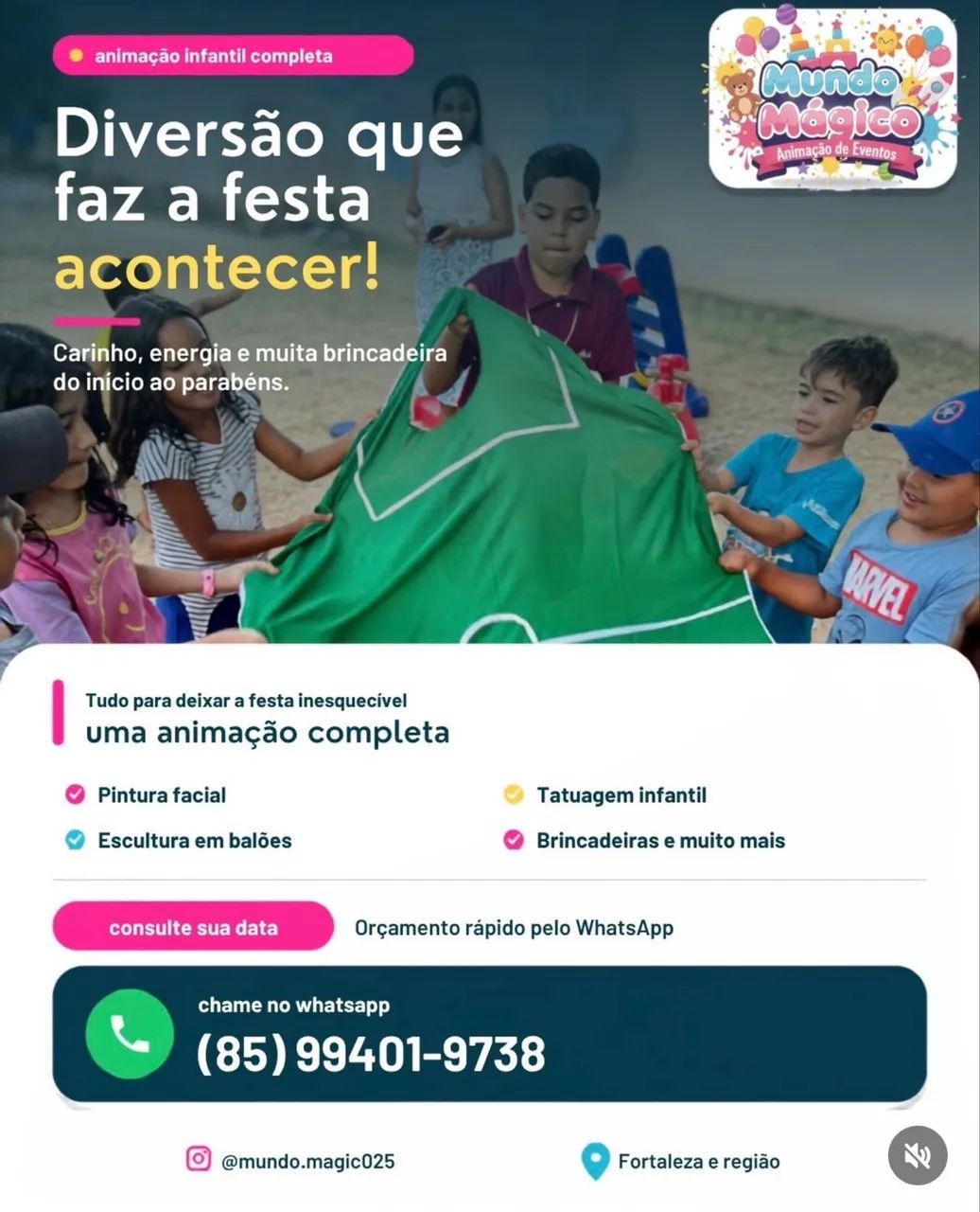 Animação infantil e adulto para festas e eventos