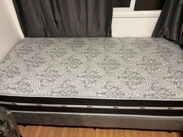 Cama Box + Colchão - Solteiro - usada 3 vezes - Foto 5