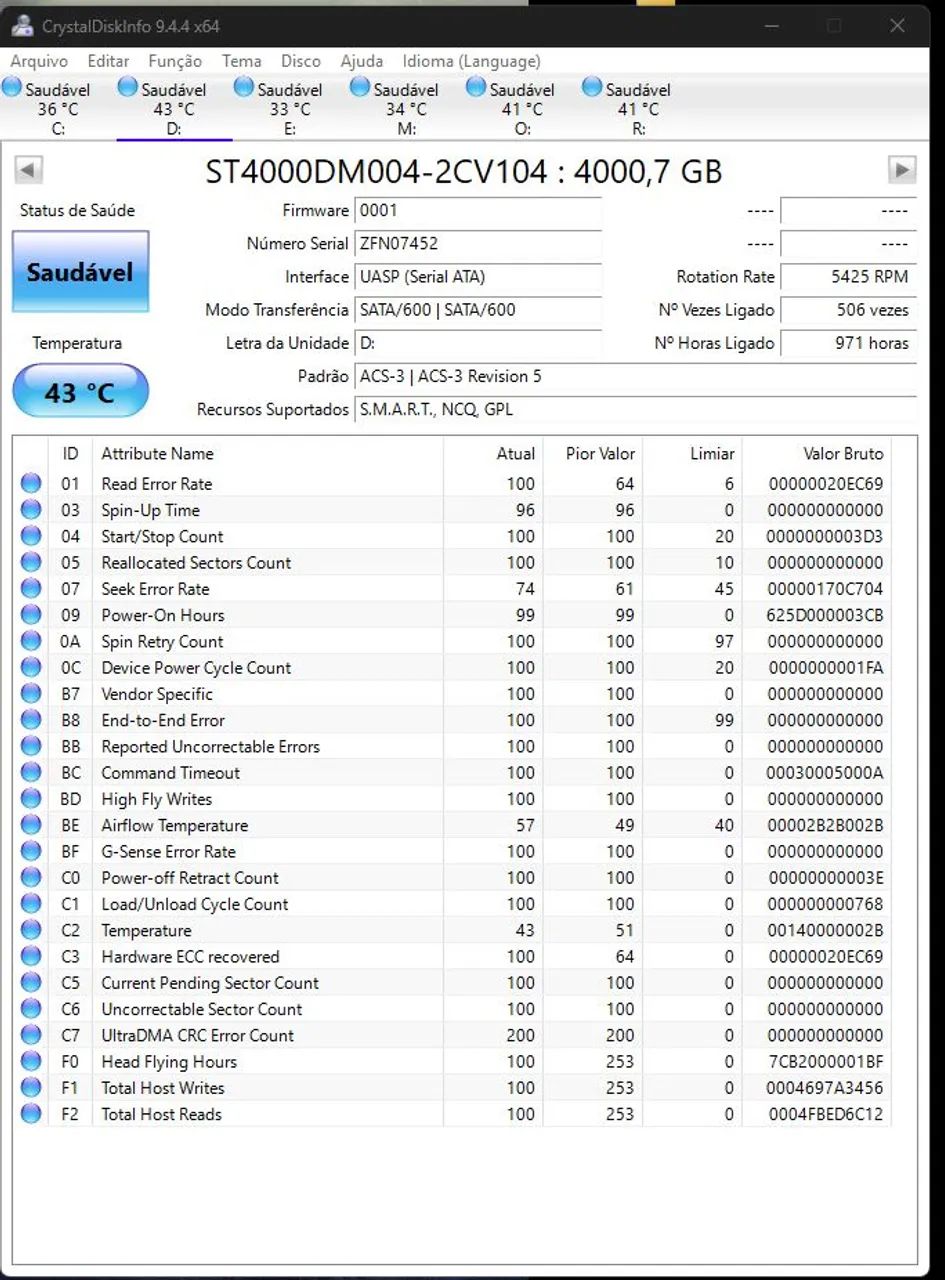 HD EXTERNO SEAGATE 4 terabytes 