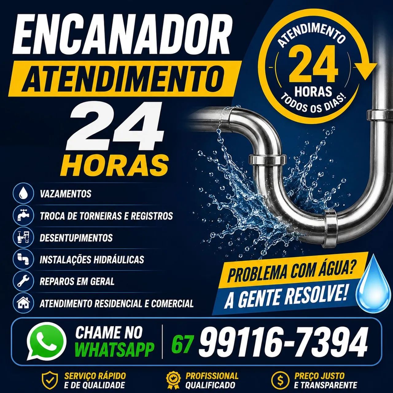 Encanador - atendimento em toda cg