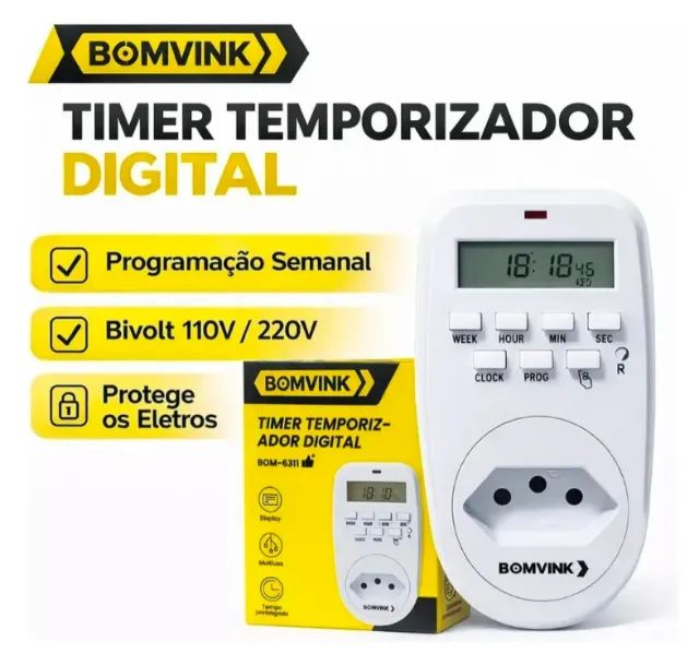 Timer Temporizador Digital Programável Bivolt  - Foto 2