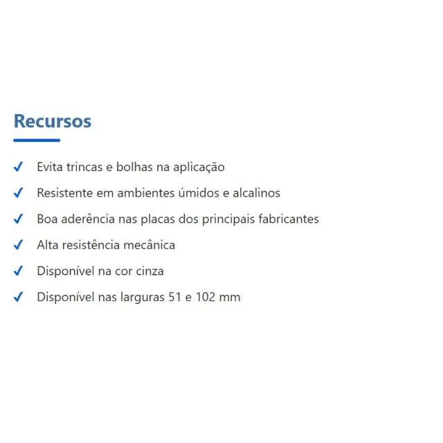 Cimentape Fita Placa Cimentícia P Tela De Vidro 102mm X 46m - Foto 5