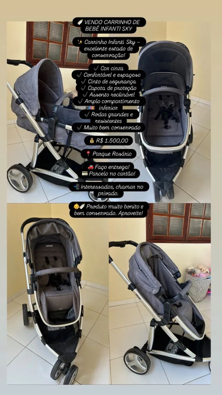 CARRINHO DE BEBÊ INFANTI SKY